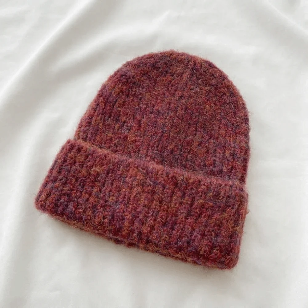 Fashion Mixed Color Striped Beanie Hat Thickeneded Soft Knitted Cap Ear Protection Keep Warm Warm Hat Outdoor