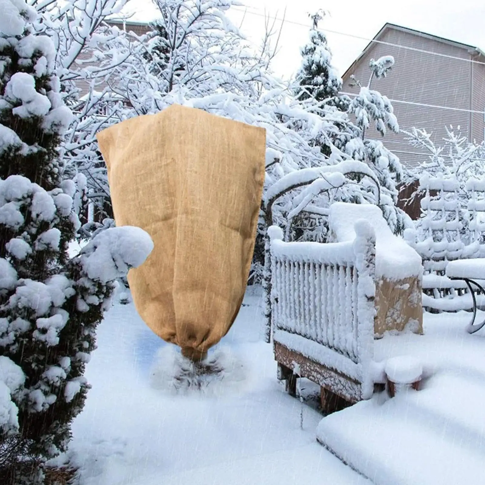 

Winter Plant Cover Freeze Protection Bag Tree Blanket with Drawstring Reusable Garden Non Woven Frost Cloth from Wind