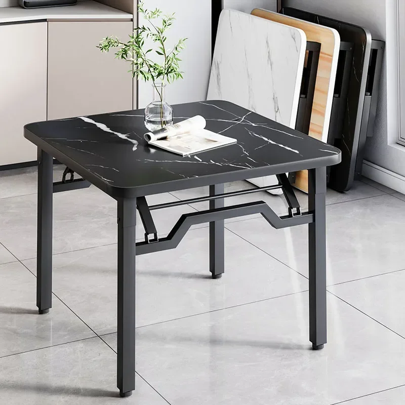 Compact Stackable Dining Table Low Profile Portable Square Table for Dorm Room Kitchen Furniture Small Size
