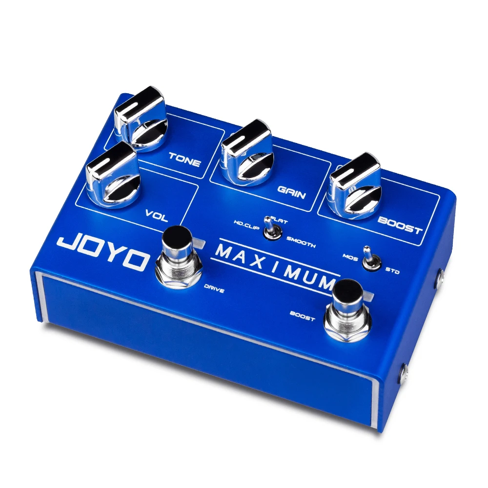 JOYO R-05 MAXIMUM Overdrive Gitaareffectpedaal, met een heldere, krachtige klank, lange sustain en geen compressie, en een True Bypass-ontwerp, geschikt voor gitaar en bas.