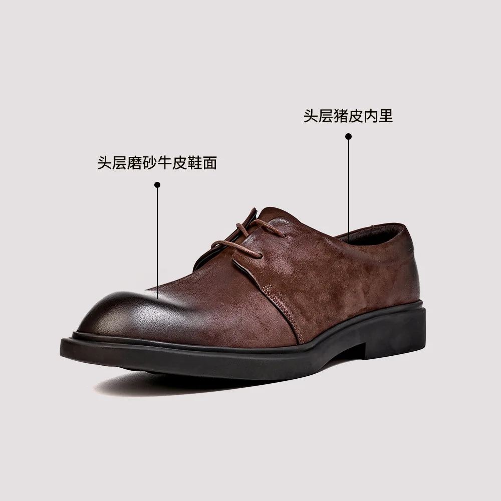 

Designer Sneakers Casual Shoes Spring Autumn Winter Male Cowhide Designer Shoes Genuine Leather Flats British Retro Men Luxury
