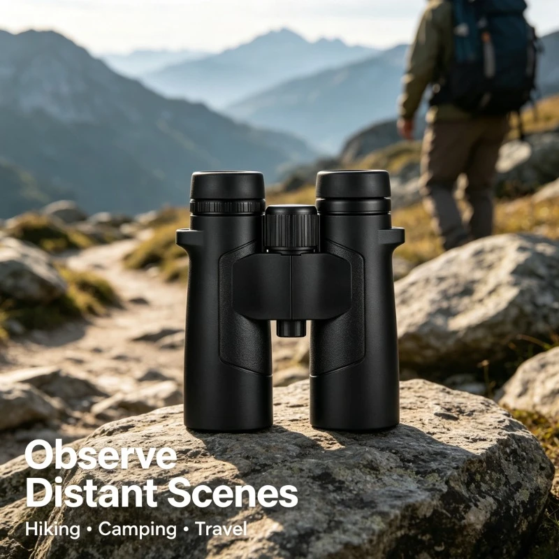 HD Binoculars 10X42 Waterproof with Adjustable Focus for Outdoor Bird Watching Travel, Compact & Portable Design