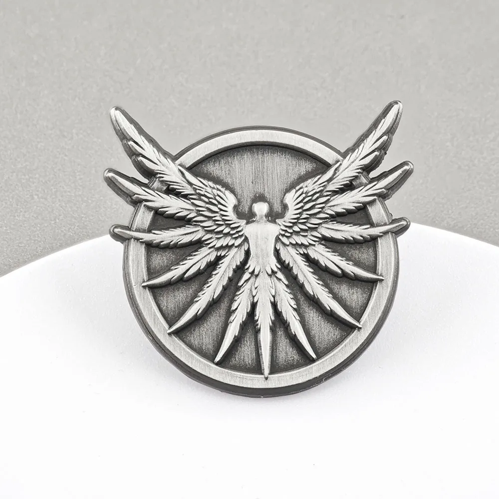 SCP-001 Torwächter-Brosche Seraphim Metall-Abzeichen Sechsflügeliger Engel Emaille-Pin Mystisches Fantasy-Spiel Community-Abzeichen Schmuckgeschenk – Detail 11