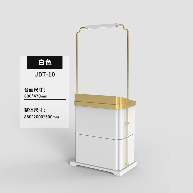 AANew Chinese Welcome Restaurant Reception Desk Tea Table High-end Service Stainless Steel Customization