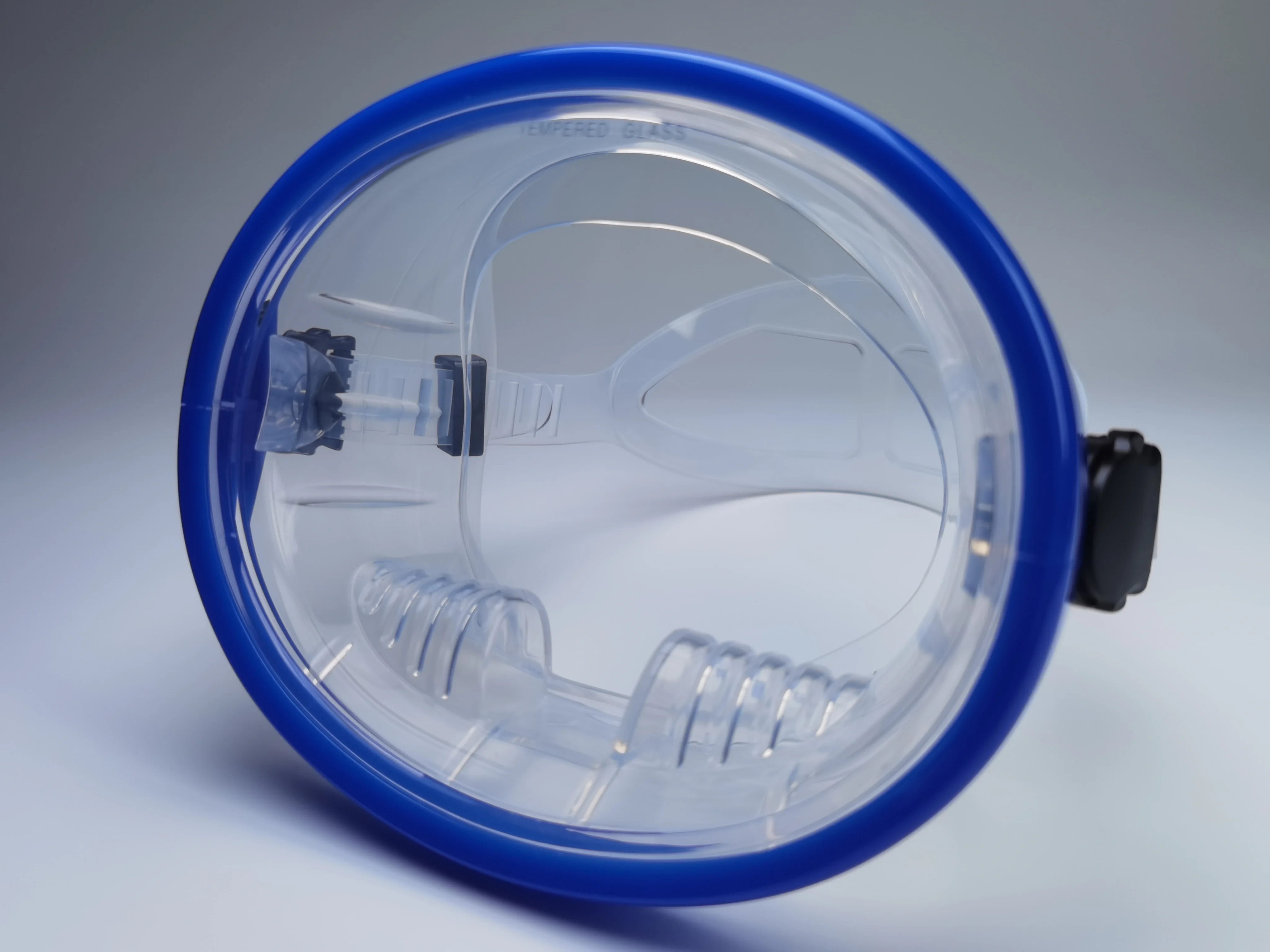 타원형 다이빙 마스크 스피어 낚시 마스크 클래식 복고풍 스타일 파노라마 와이드 뷰 스쿠버 고글 성인용 강화 유리 렌즈