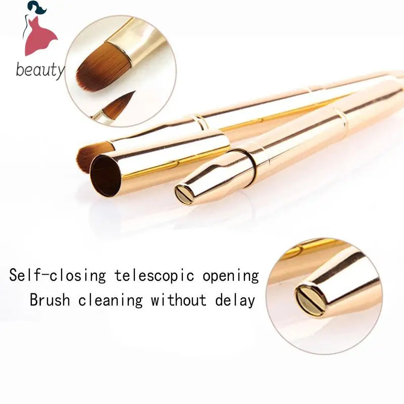 Lip Brush Makeup Tools Portable Eyeline Brushes Retractable Lipstick Brush With Protect Cap Cosmetic Beauty Tool makeup brush