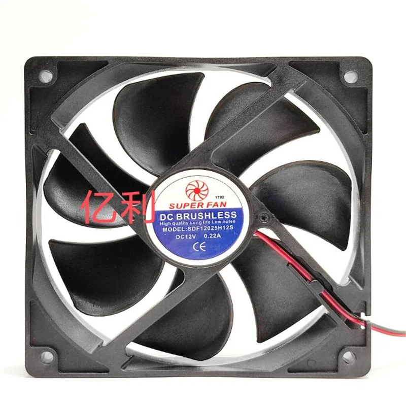 SUPER FAN SDF12025H12S DC12V 0.22A two-wire USP power cooling fan