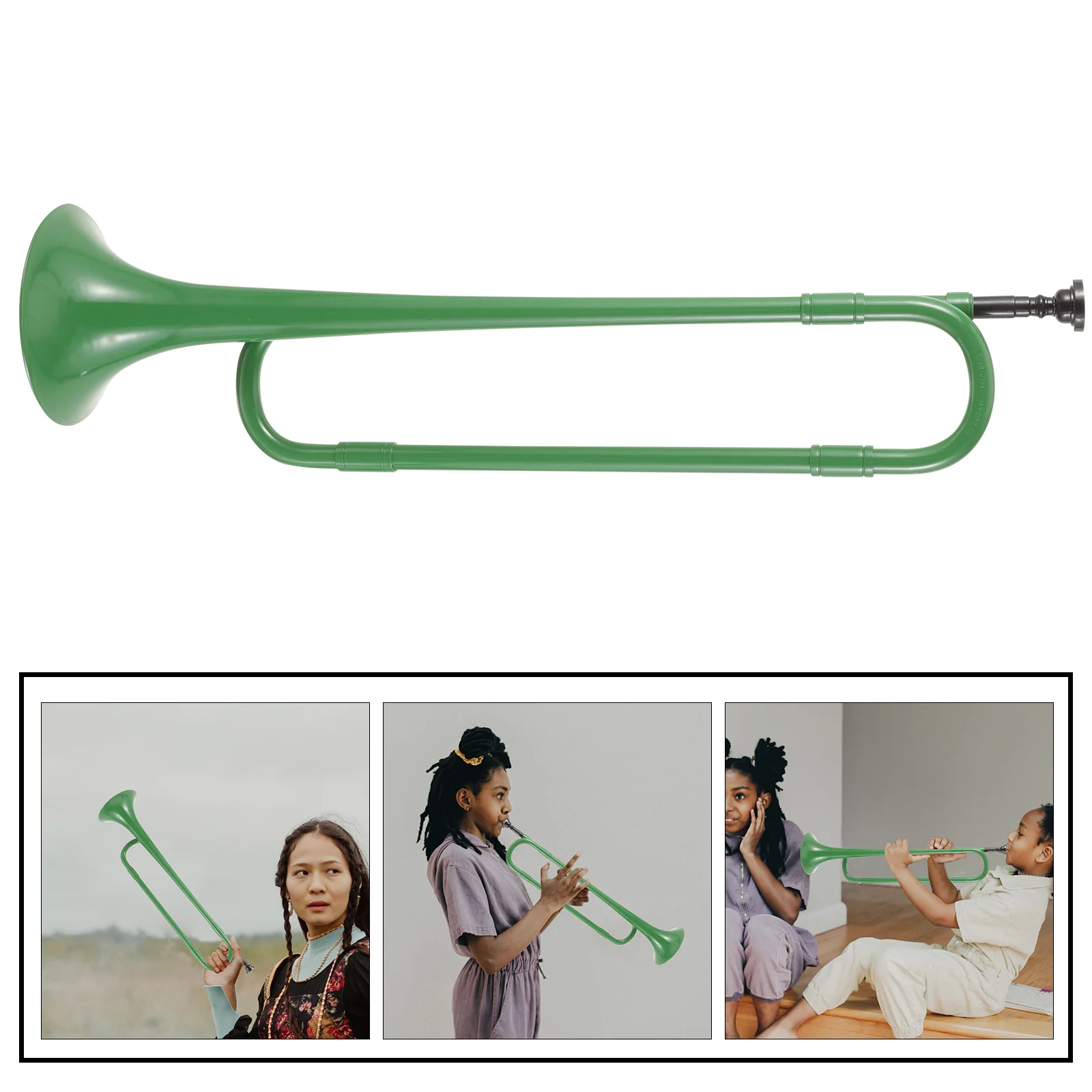 

Musical Instruments Small Horn Toys Trumpet Noise Maker Copper Pipe Kids Green Child