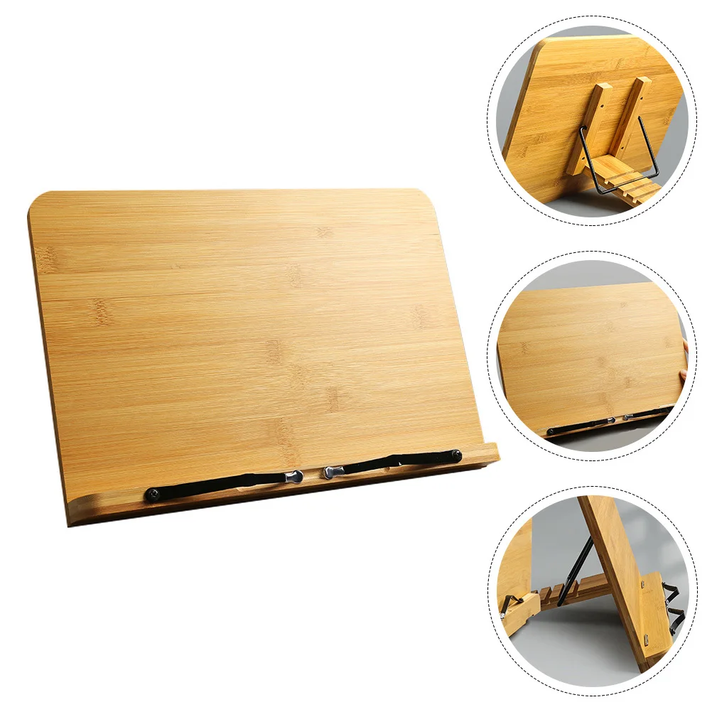 رف قراءة قابل للتعديل، حامل كتب خشبي قابل للطي، مخطوطة سطح المكتب، دعم لتخفيف آلام الرقبة، مسند كتب قابل للتعديل للمنزل #3