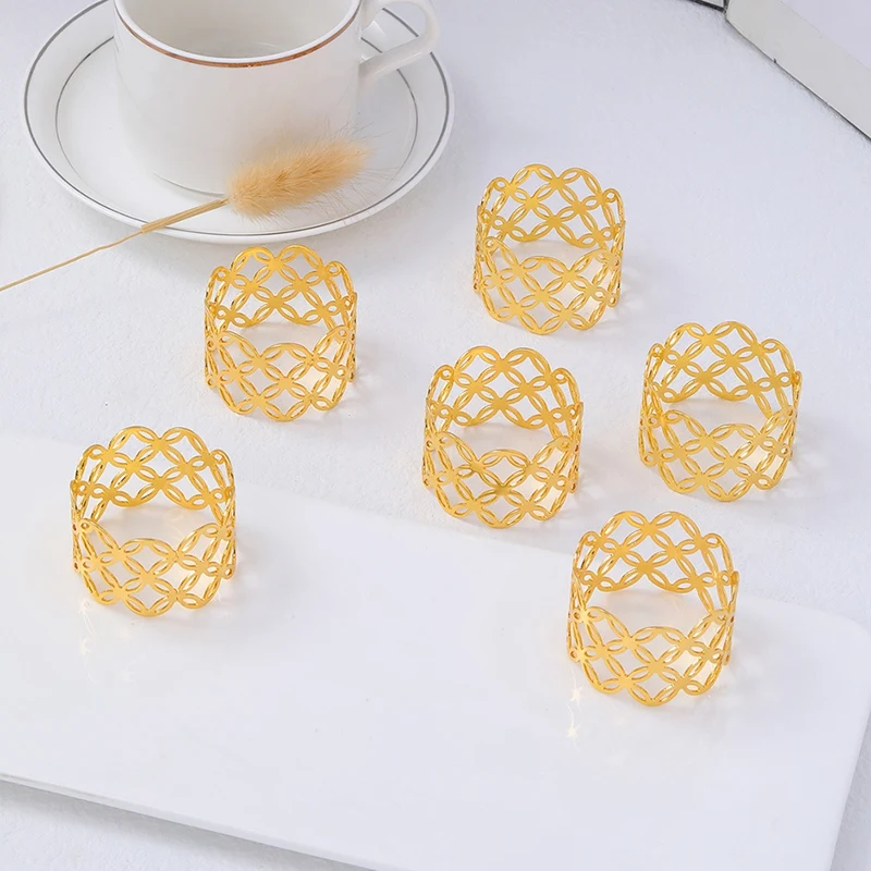 Napkin Ring Collection Decorative Set Of 6PCS For Cloth Napkins Napkin Holder Kitchen Decor And Wedding Decorations Easy To Use