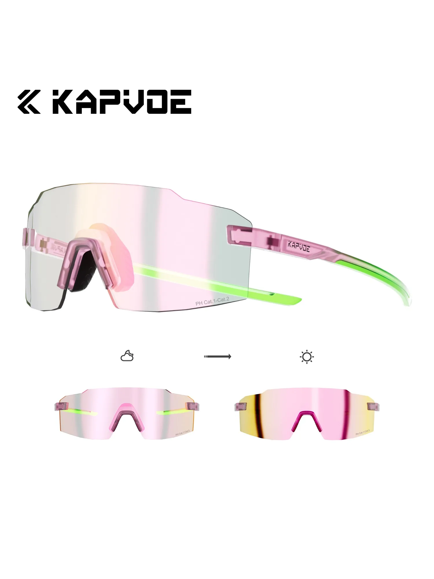 AliExpress kapvoe Kapvoe Fashion Sunglasses for Men Photochromic Runnning Glasses Light-Weight Cycling Glasses Bike Women UV400 Hiking Eyewear