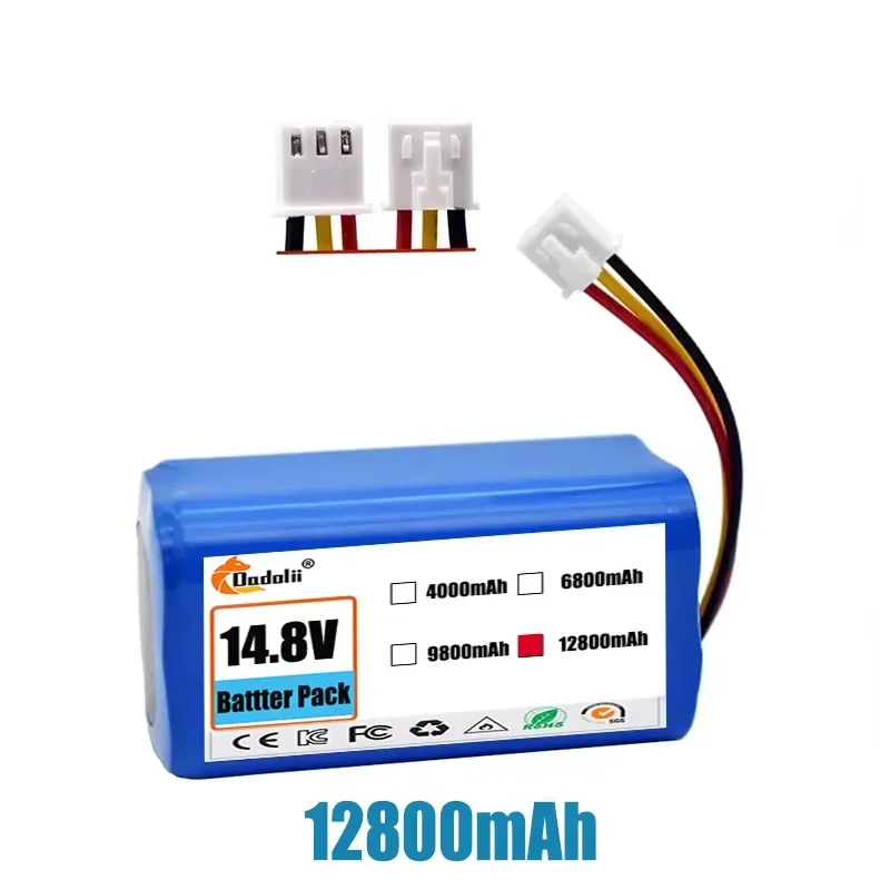 14.4V 12800mAh 18650 li-ion batterij Voor LIECTROUX C30B XR500 E30 Voor PROSCENIC 800T 830P 820P 820T 820S Robot Stofzuiger