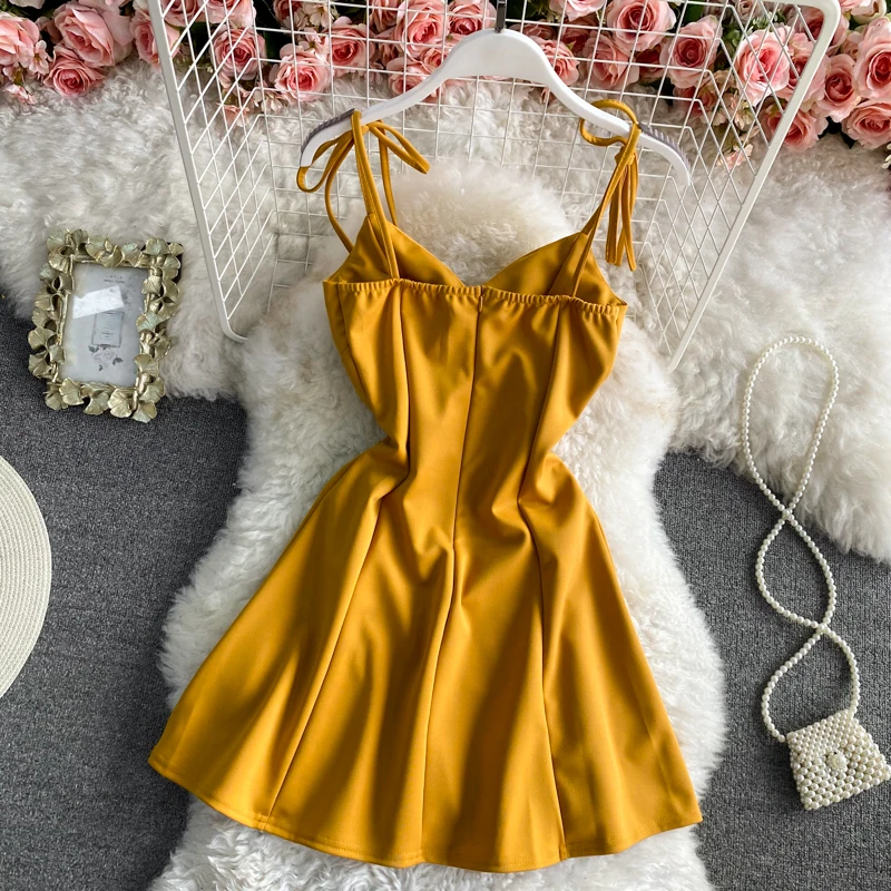 Zomer ort A-lijn Dr Bal V-Ne Afslankende Koreaanse Sle-jurk met hoge taille voor dames voor par en avond