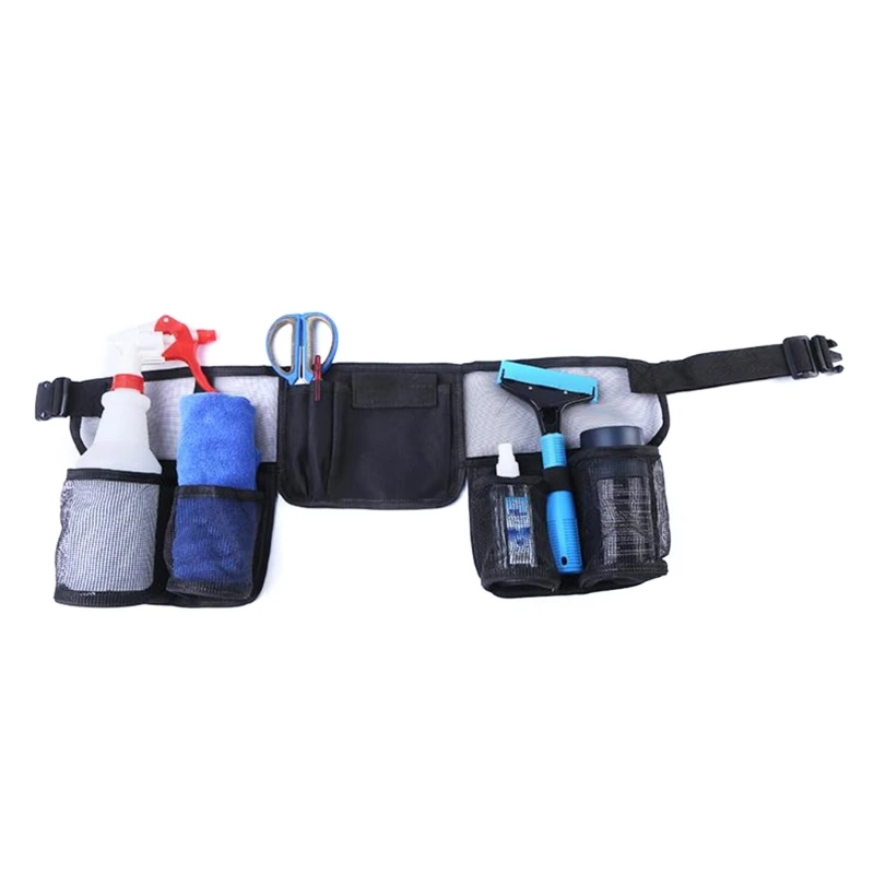 Borsa da cintura multifunzionale cintura per attrezzi per la pulizia portatile con tasche Organizer per attrezzi da giardinaggio regolabile per la pulizia del trasporto di goccia