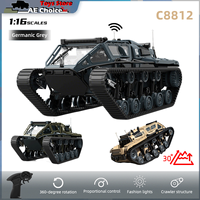 JJRC C8812 RC Tank 2.4GHz Full Scale Tracked Tank RC Car 360 Degree Rotation Drift Remote Control Off-Road Vehicle Toys for Boys