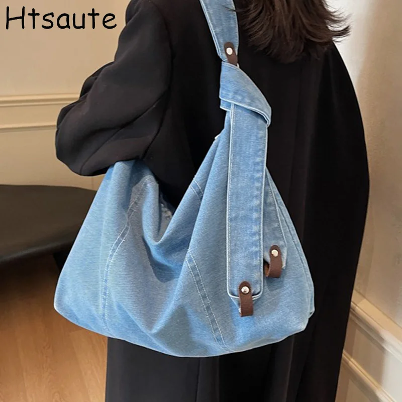 

Women Handbags Vintage Denim Women Shoulder Bags Fashion Luxury Ladies Messenger Bags High Quality Female Tote Bag