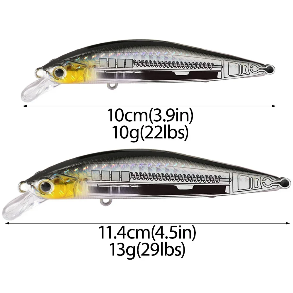 Suspending Minnow 10g 13g Fishing Lure Magnetic Boost Jerkbait Crank Pesca Carp Popper Sea Pike Swimbait Wobbler Artificial Bait