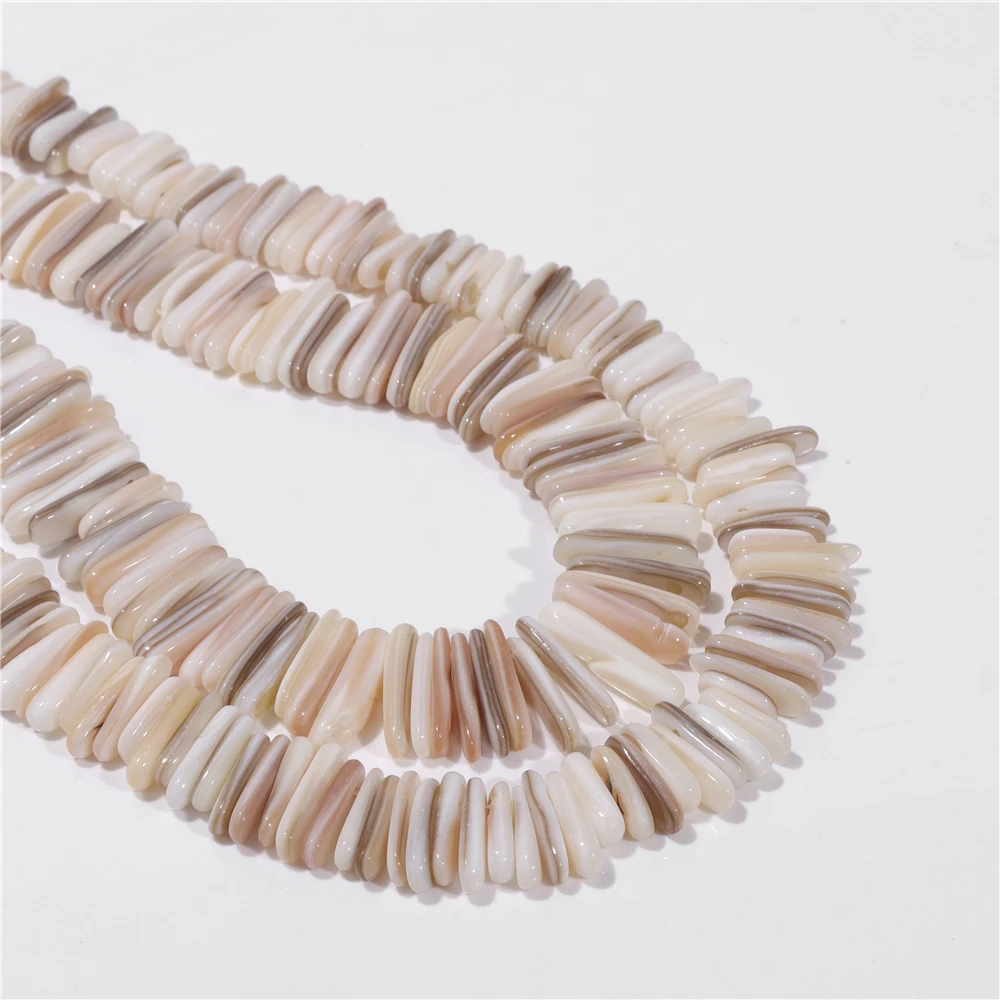 Natural Freshwater Shell Beads Loose Strip Mother of Pearl Shell for Jewelry Making Diy Women Necklace Bracelet Accessories