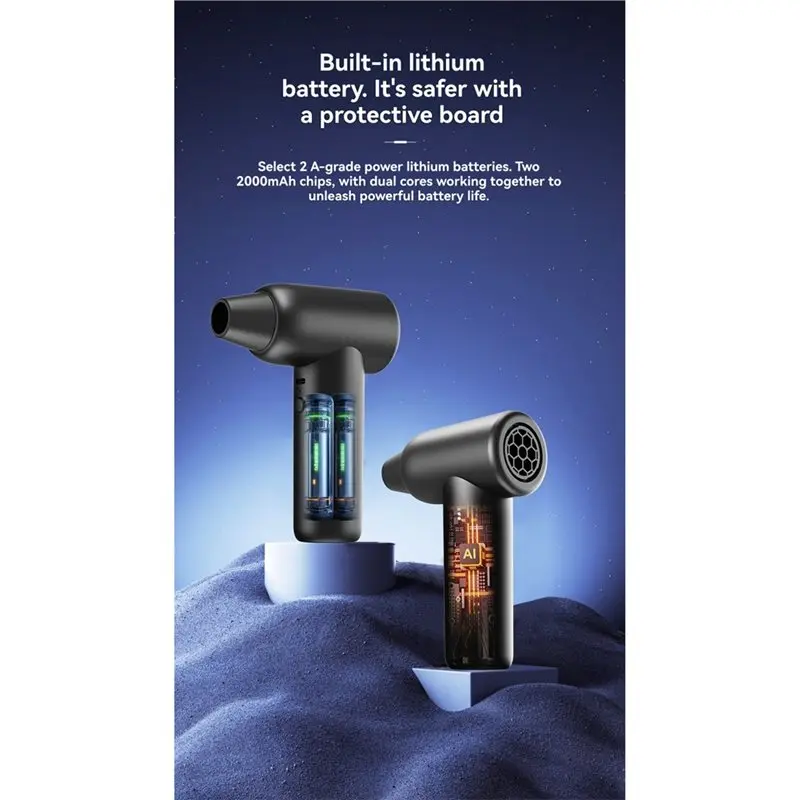 2025 تريند لوحة المفاتيح تنظيف السيارة 110000 دورة في الدقيقة منفاخ الهواء النفاث مروحة تربو صغيرة محمولة منفاخ توربو كهربائي منفضة الهواء الأنظف #2