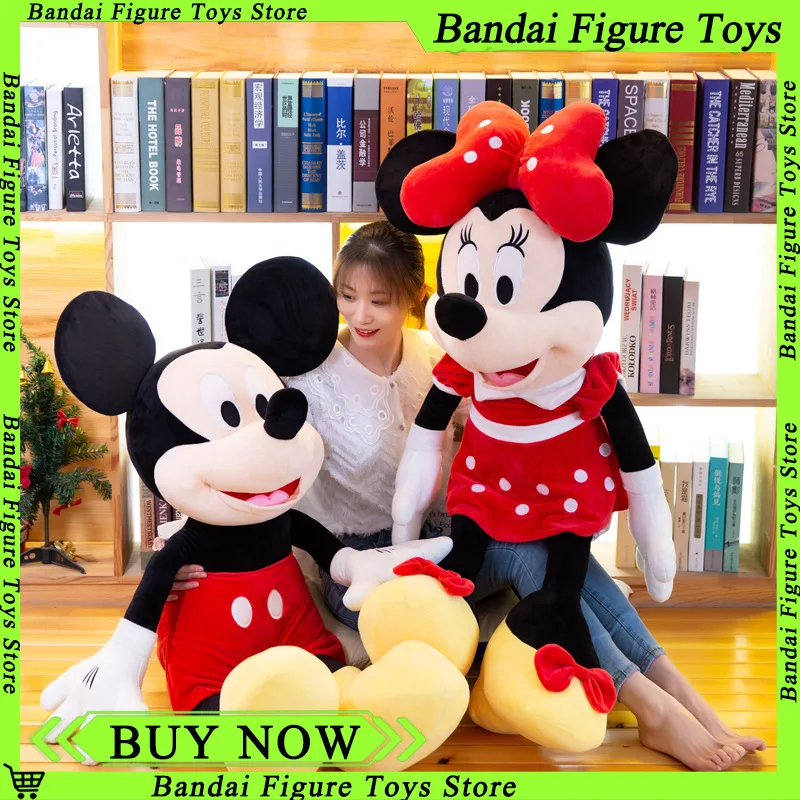 

40-100 см Дисней мультфильм Микки Маус плюшевая кукла хлопок Kawaii Минни супер мягкие хрустальные бархатные мягкие игрушки для девочек Рождественский подарок