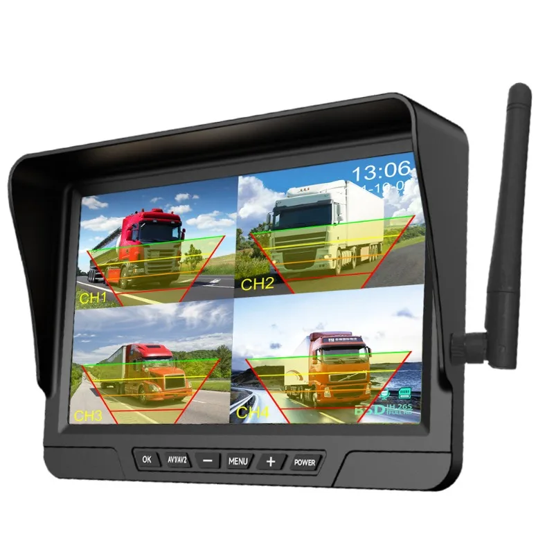 Wireless Solar Magnetic Truck Backup Camera HD Rear View Parking System Car DVR Recorder Night Vision No Wiring Vehicle