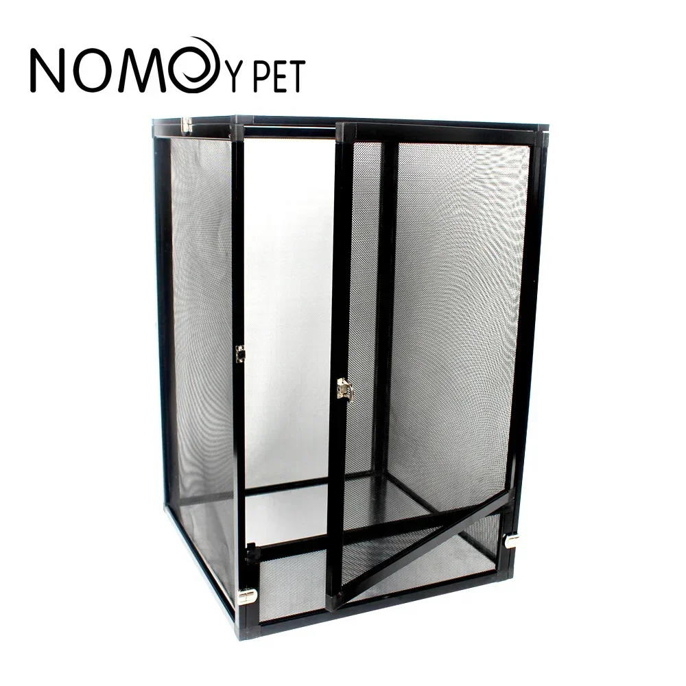 Reptile Detachable Habitat Tank Terrarium Transparent Aluminium Air Screen Cage Front Opening Door Full View Lizard Chameleon