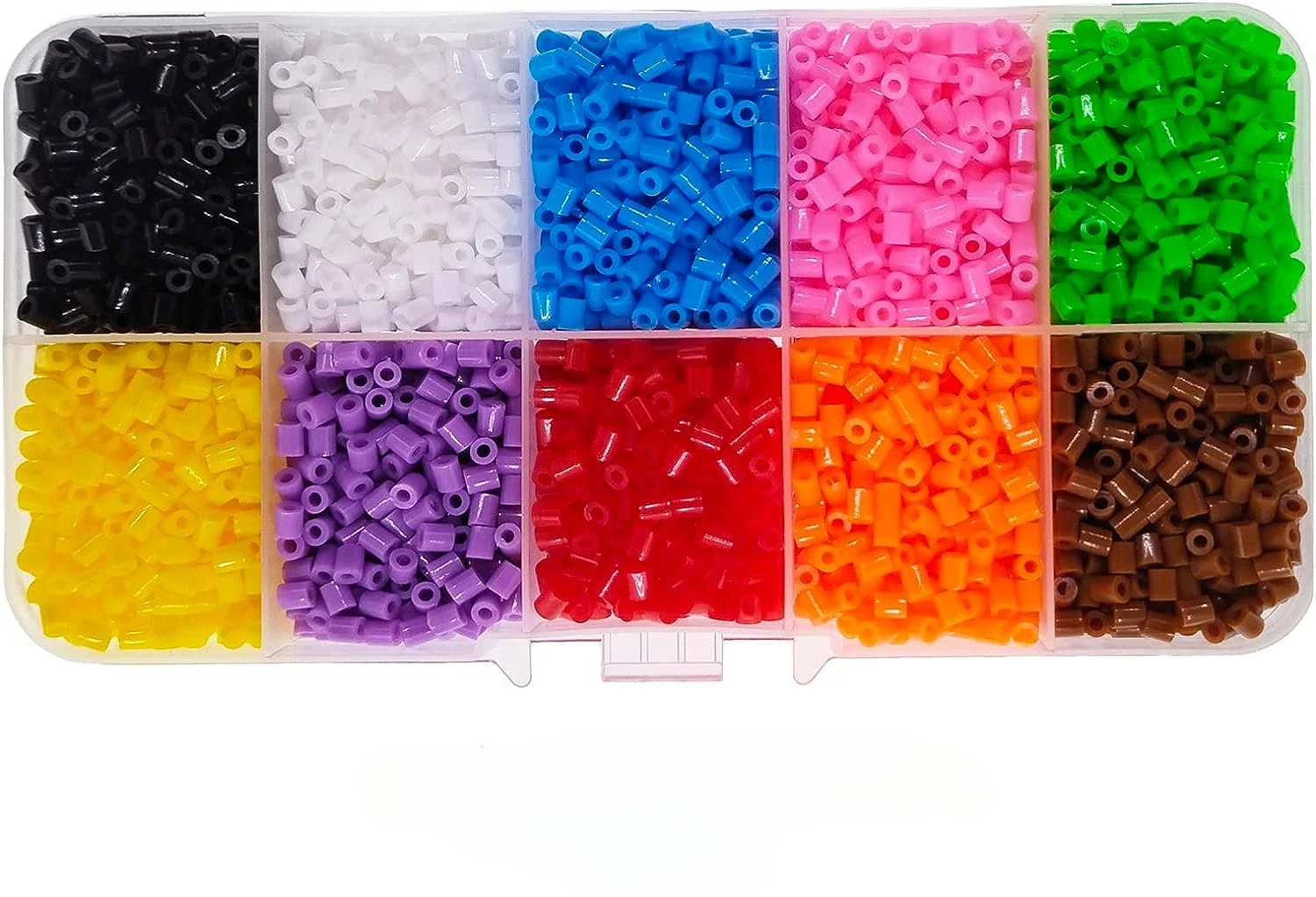 Kit de cuentas de fusibles, 900 Uds., 10 colores, 5mm, mini kit de cuentas de fusibles, juego de manualidades de cuentas de hierro, incluye y pinzas para artes de clase de colores