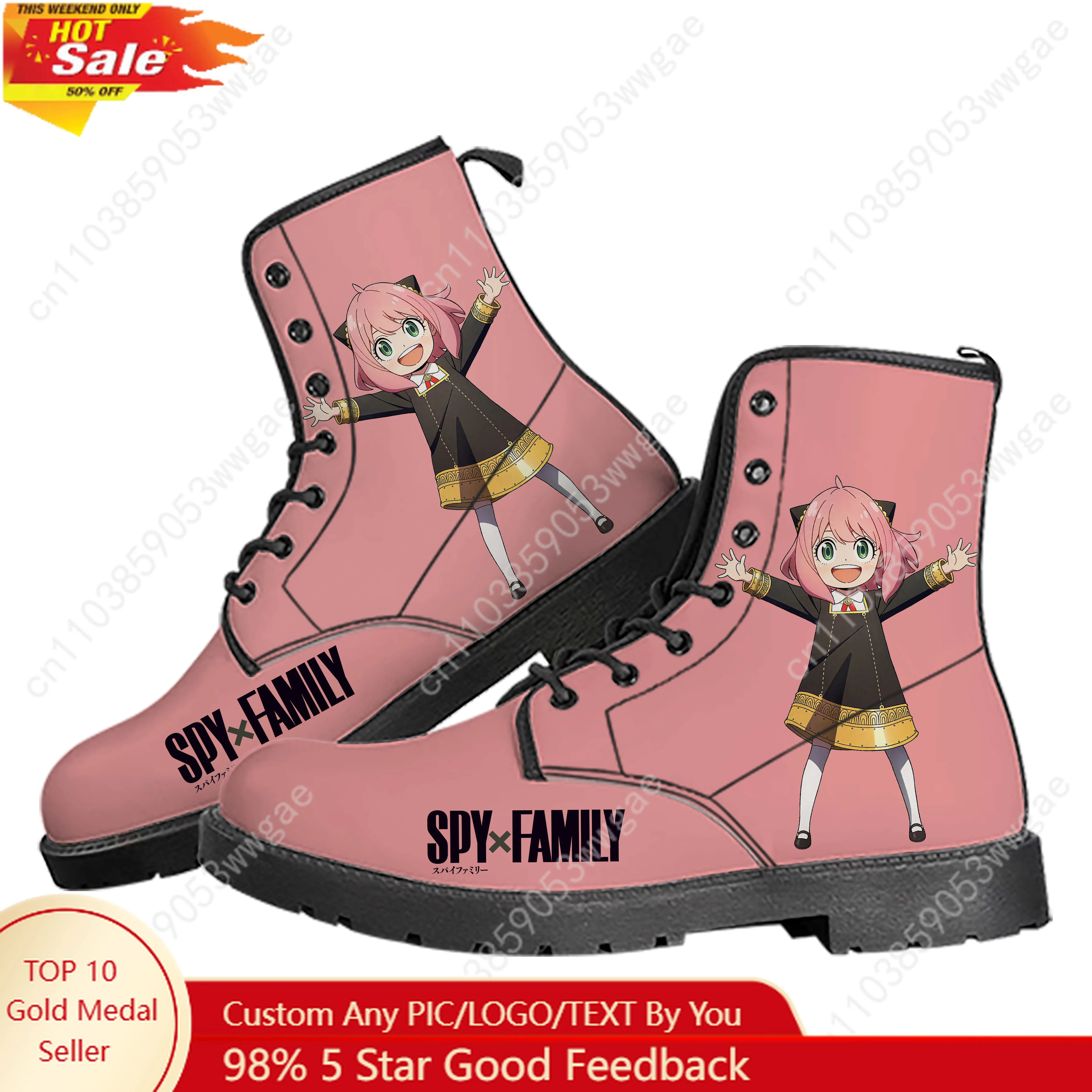 

Spy×Family Boots Mens Womens Teenager Shoes Casual Boot Outdoor Light High Quality Couple Print On Demand Anime Custom Made Shoe