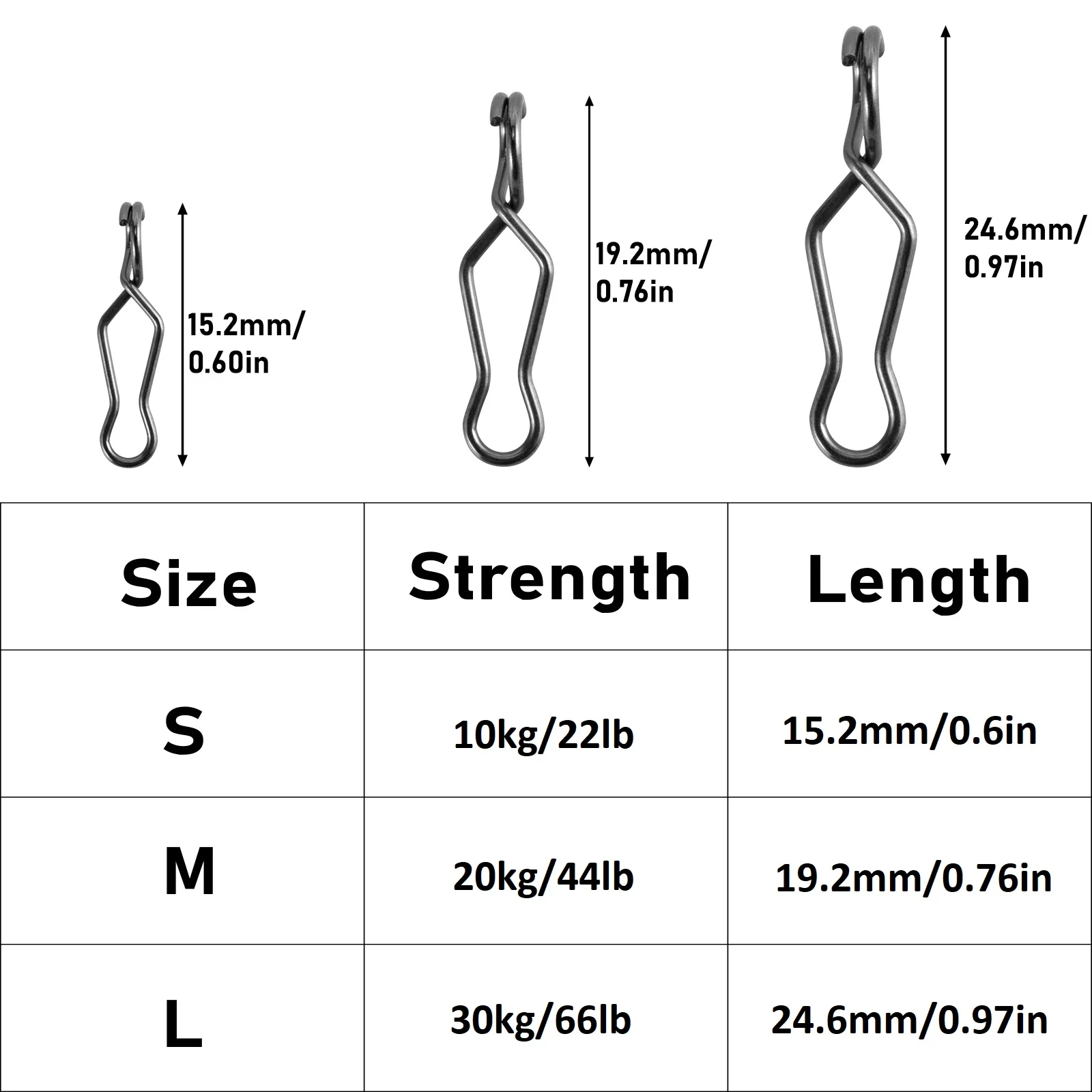 Clips de cambio rápido para Crankbait – Acero inoxidable agua salada