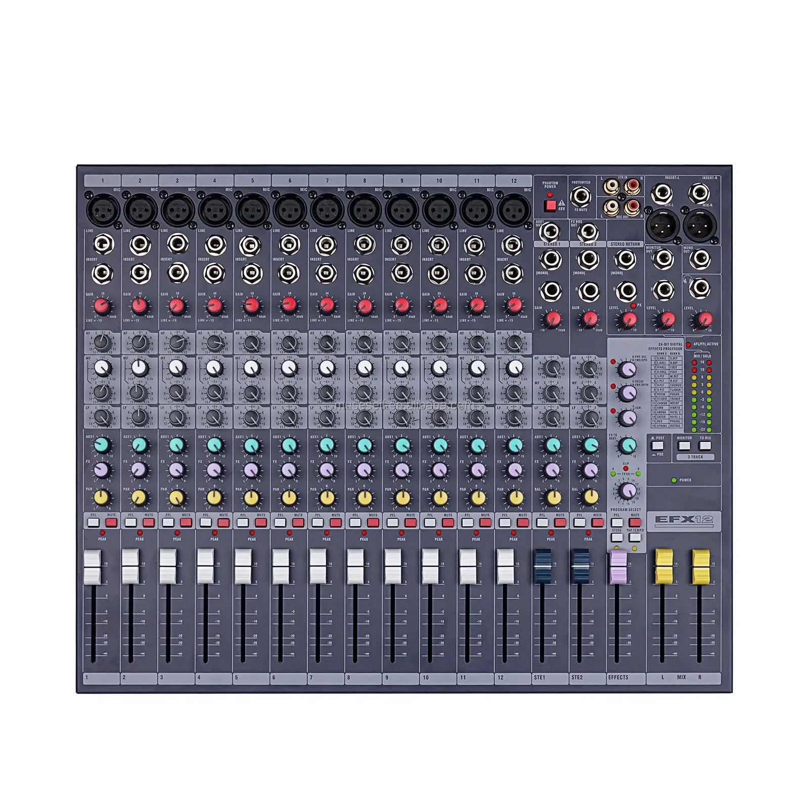 

\High-quality audio mixer EFX12 with IF adjustment 12 channels suitable for stage performances with microphone amplifier
