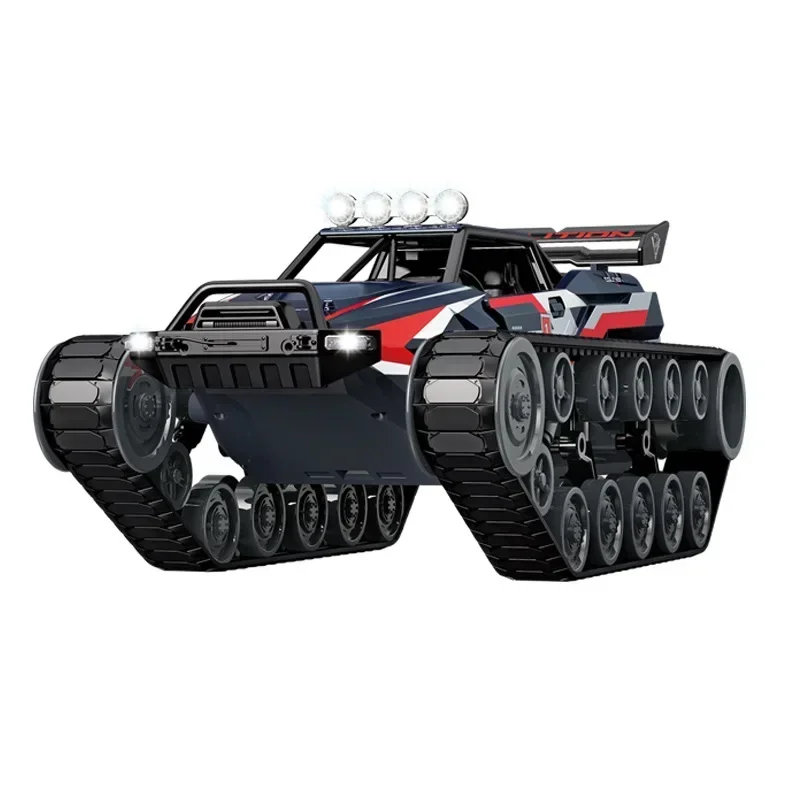 Jjrcs Q111 Spraying Truck Alloy Tank Rc Crawler Drift Car Light 360 Rotating All Terrain Vehicle Remote Controller Car For Kids