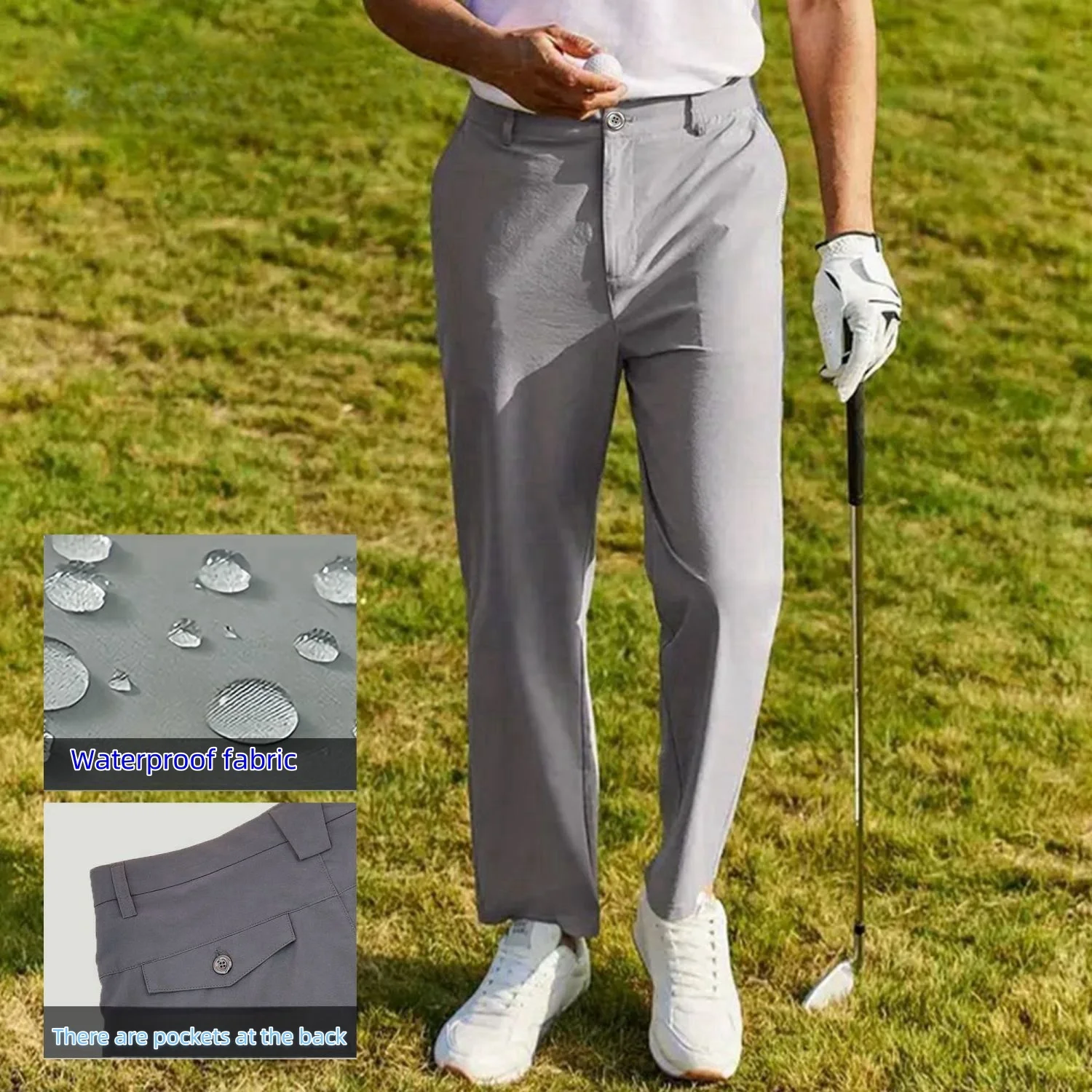 

Брюки для гольфа, мужские брюки, весенне-летние облегающие эластичные быстросохнущие мужские брюки, повседневные мужские брюки на открытом воздухе