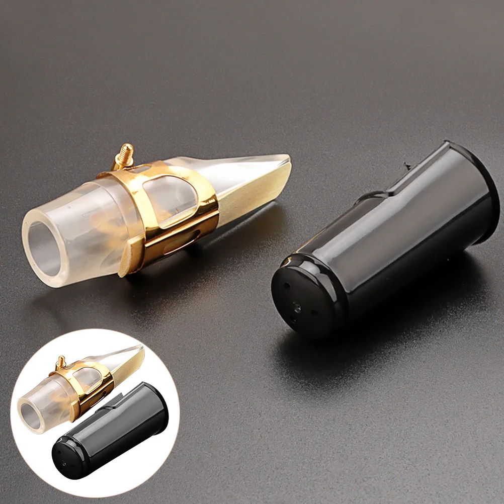 

Alto Saxophone Metal Sax Mouthpiece Cap Sax Cap Set Plastic Clip Lightweight Portable SAX Supplies