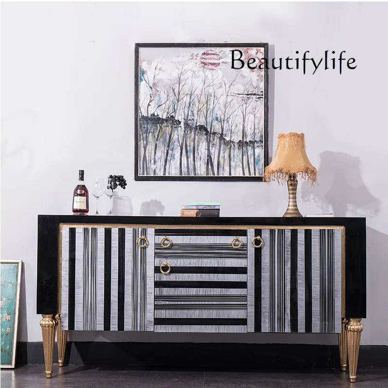 

Light luxury post-modern paint furniture, restaurant entrance entrance, long cabinet, multi-functional storage, dining side wine