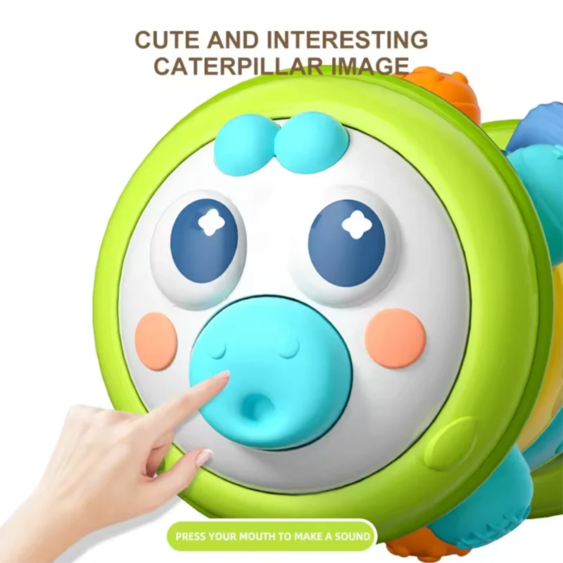 赤ちゃんのかわいいローラープレス早期教育学習パズル、ハイハイ練習、指の細かい動きを訓練する鳴るおもちゃ