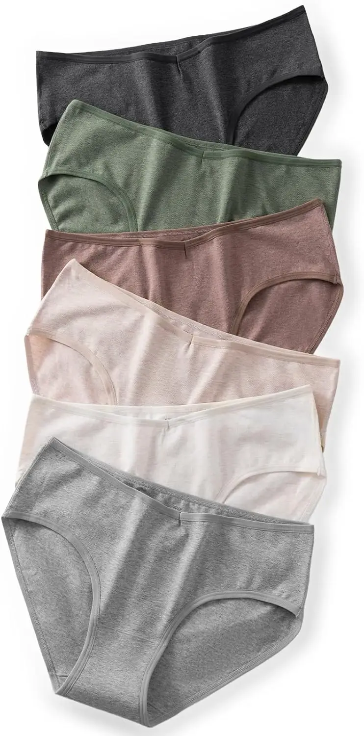 

Хлопковое женское нижнее белье: эластичные трусики-бикини с низкой посадкой, дышащие, с V-образным вырезом, влагоотводящие, 6 штук в упаковке