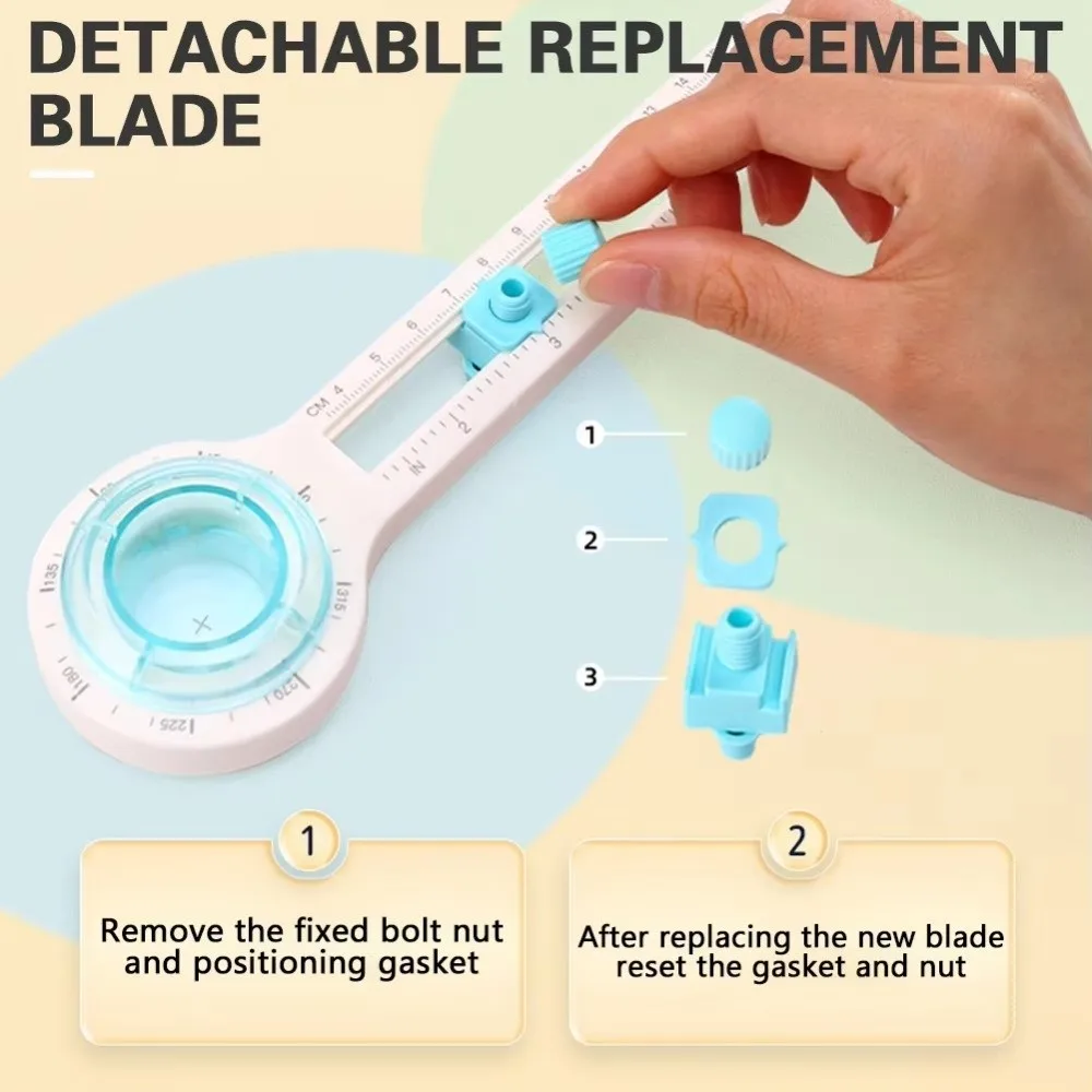جديد 360 درجة دائم ورقة المتقلب المنزل لتقوم بها بنفسك متعددة الوظائف الدورية البوصلة أداة القطع دائرة دوارة أداة صانع القرص المستديرة