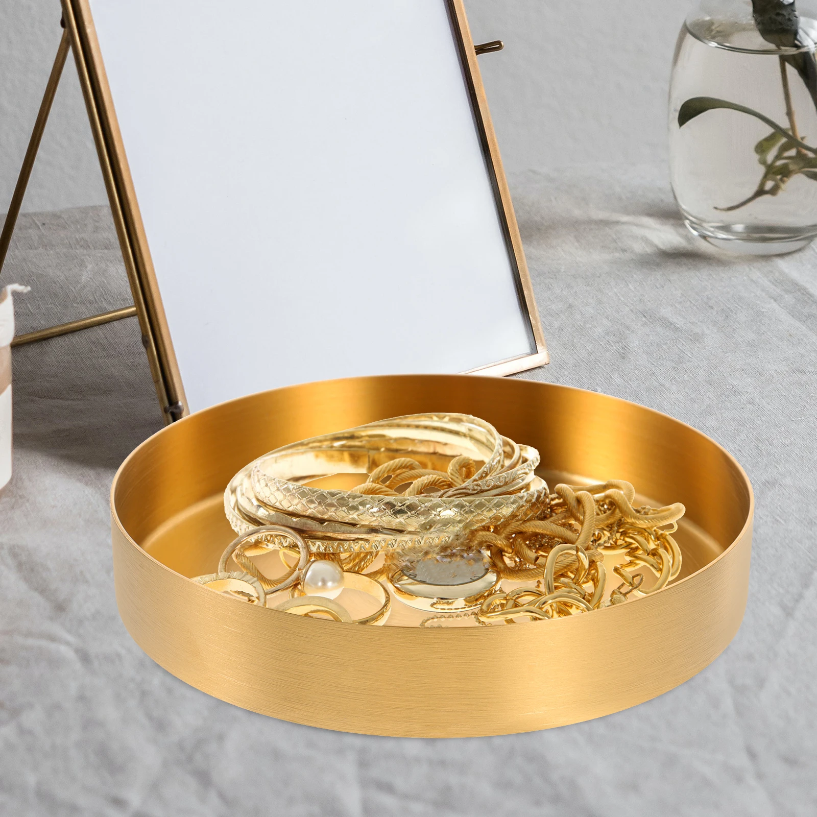 

Stainless Steel Jewelry Tray 430 White Metal Nordic Style Storage Dish for Rings Necklaces Earrings ganizer Practical