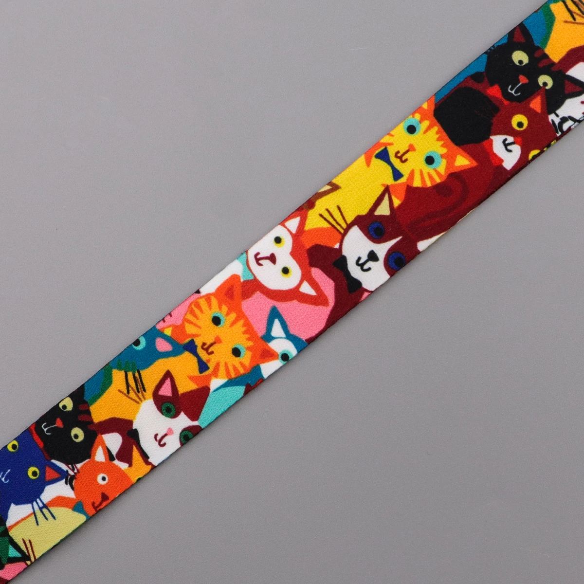 Cartoon Cat Neck Strap Cute Animal Lanyards for Key ID Card Gym Cell Phone Strap USB Badge Holder Rope Pendant Key Chain Gift