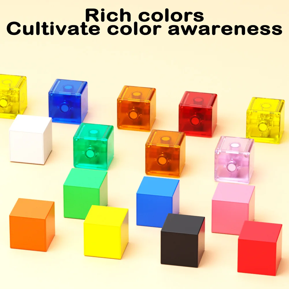 96PCS DIY Magnetische Vierkante Bouwstenen Veel Kleur STEM Magneet Speelgoed Magnetische Blokken Bouwspeelgoed Montessori Speelgoed Kid Beste Cadeau
