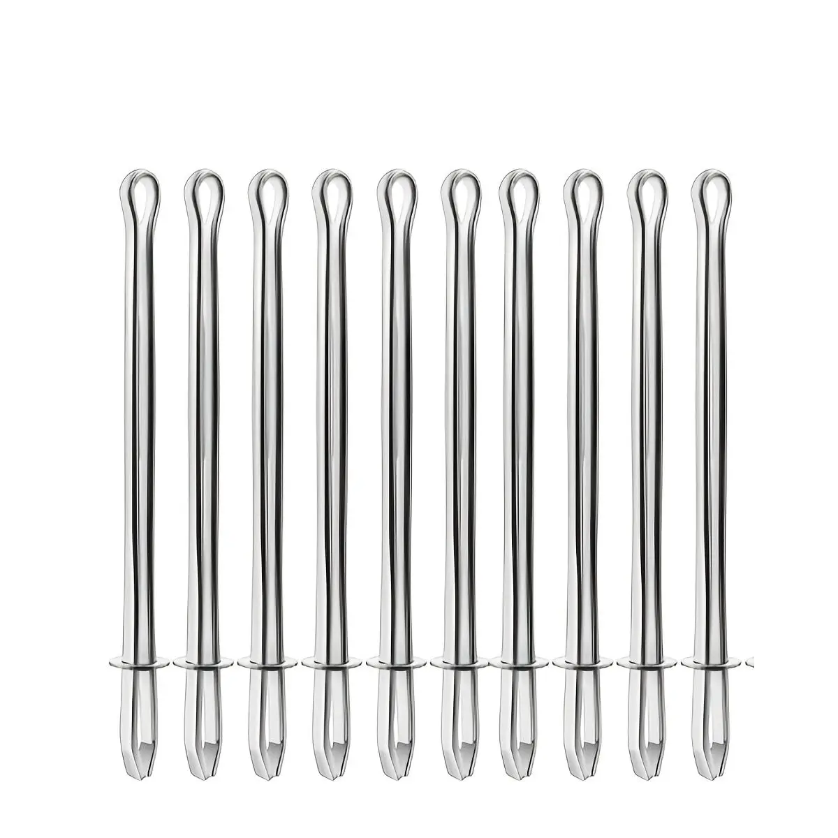 10Pcs Metal Drawstring Threader Tweezers Easy Quick Insert Drawstring DIY Rope Threader Clip Bodkin Sewing Tool for Sweatpants