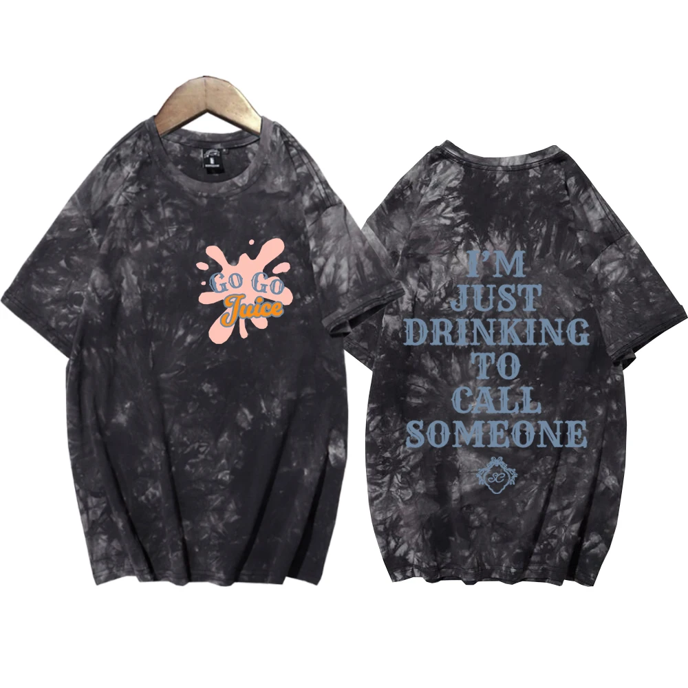 

Sabrina Carpenter Мужская футболка Best Friend Go Juice Tie Dye Мужская и женская футболка с круглым вырезом и короткими рукавами Подарок фанатам