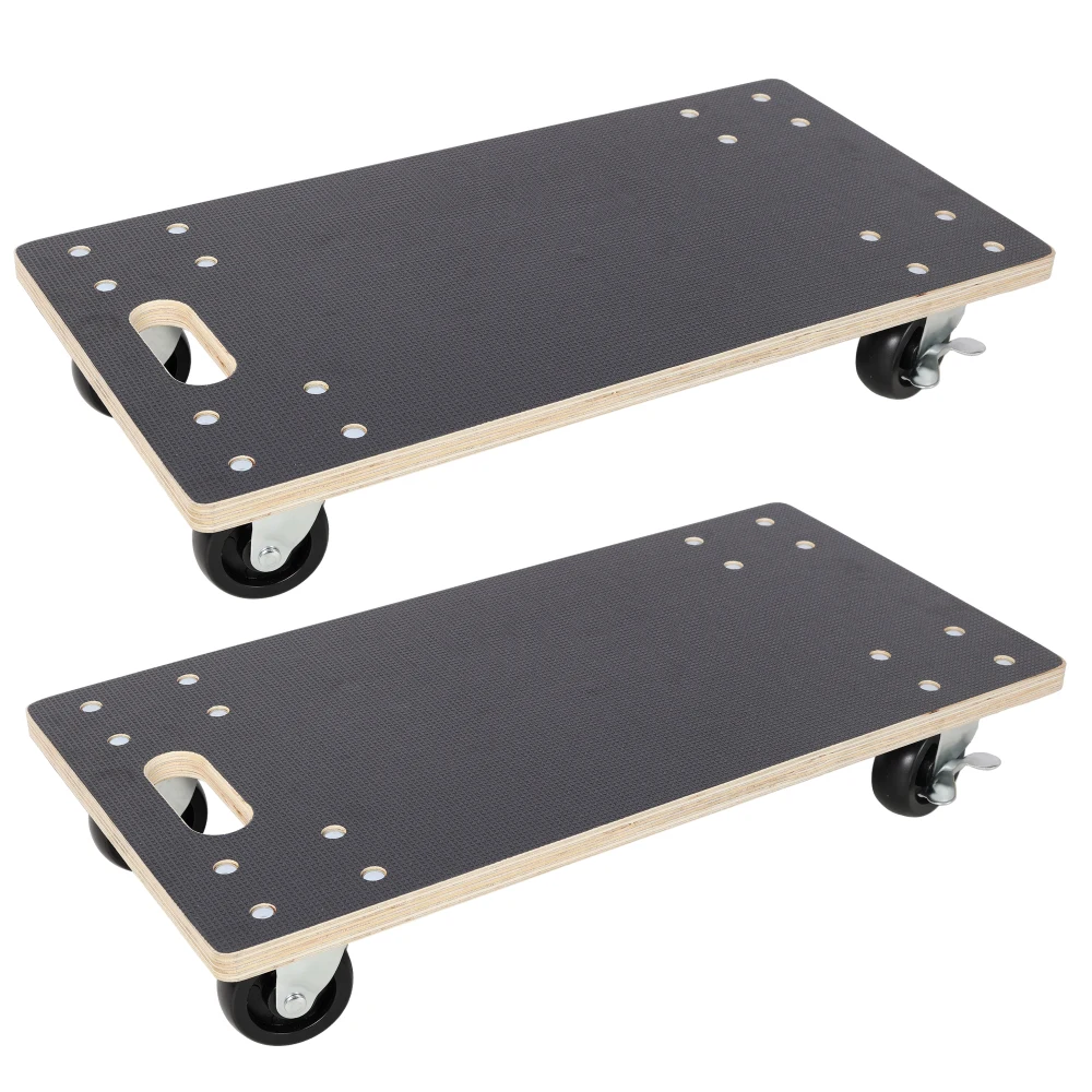 

Furniture Moving Wooden Dolly with 4 PP Wheels, 22-1/2x11-3/8 Inch, Heavy Duty Rolling Mover Supports Up to 1320 Lbs, 2 Pack