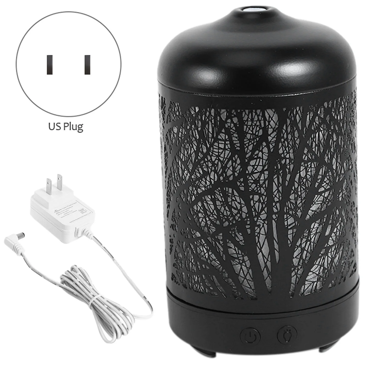 Metal Tree Essential Oil Diffuser 100Ml Diffuser Ultrasonic Aromatherapy Humidifier Cool Mist Maker for Home Office Us Plug