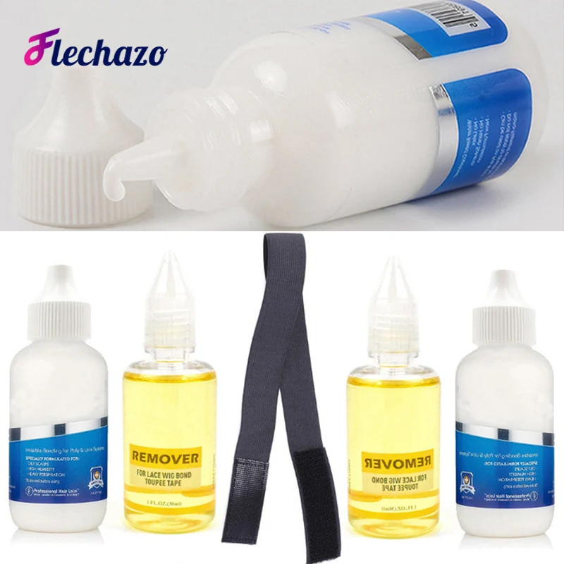 

Waterproof Lace Glue and Remover Kit for Wigs Super Hold Hair Bonding Glue Adhesive for Lace Wigs Flechazo Lace Glue with Band