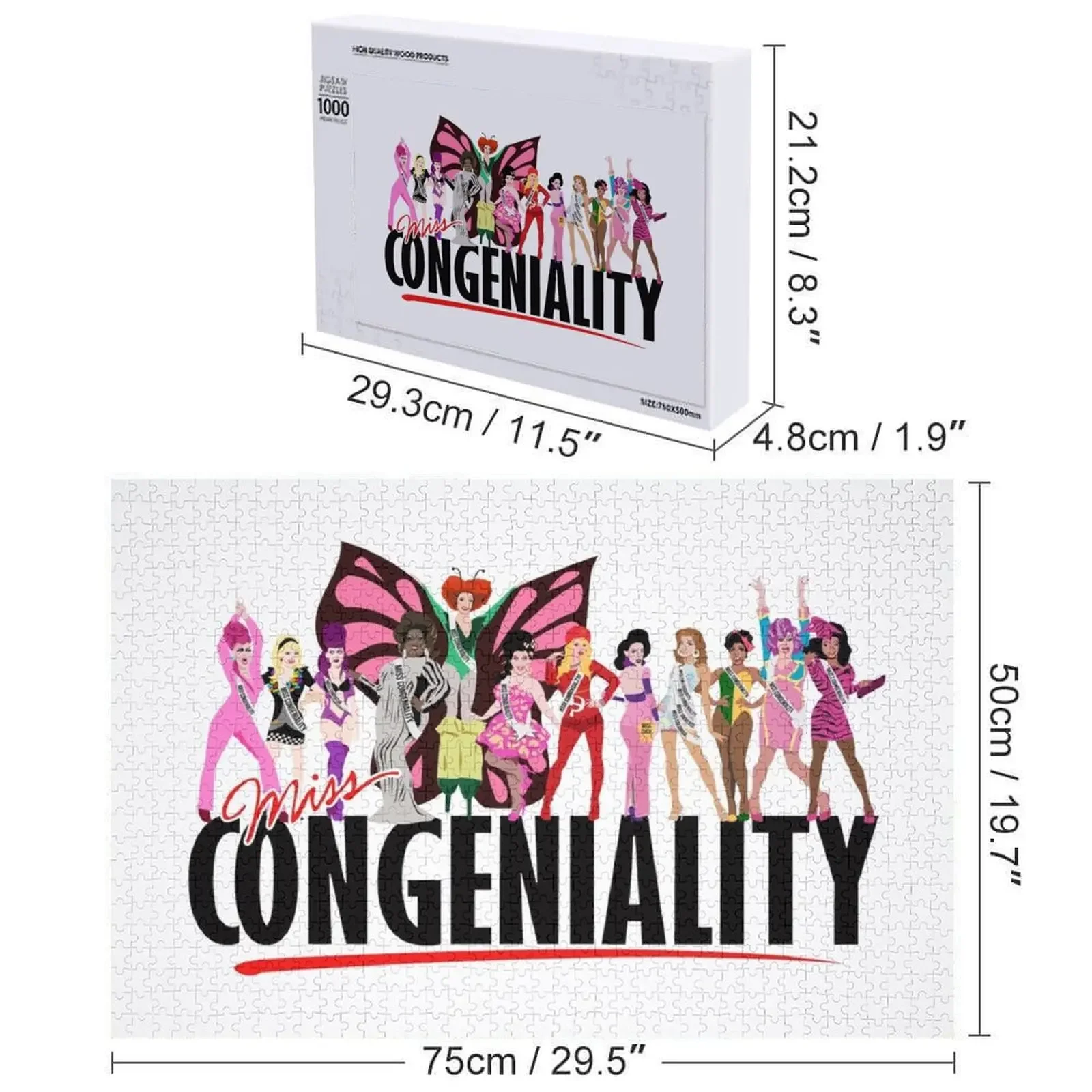 Miss Congeniality from Drag Race Jigsaw Puzzle Regalo personalizado para niños Woodens para adultos Rompecabezas de juguete personalizado