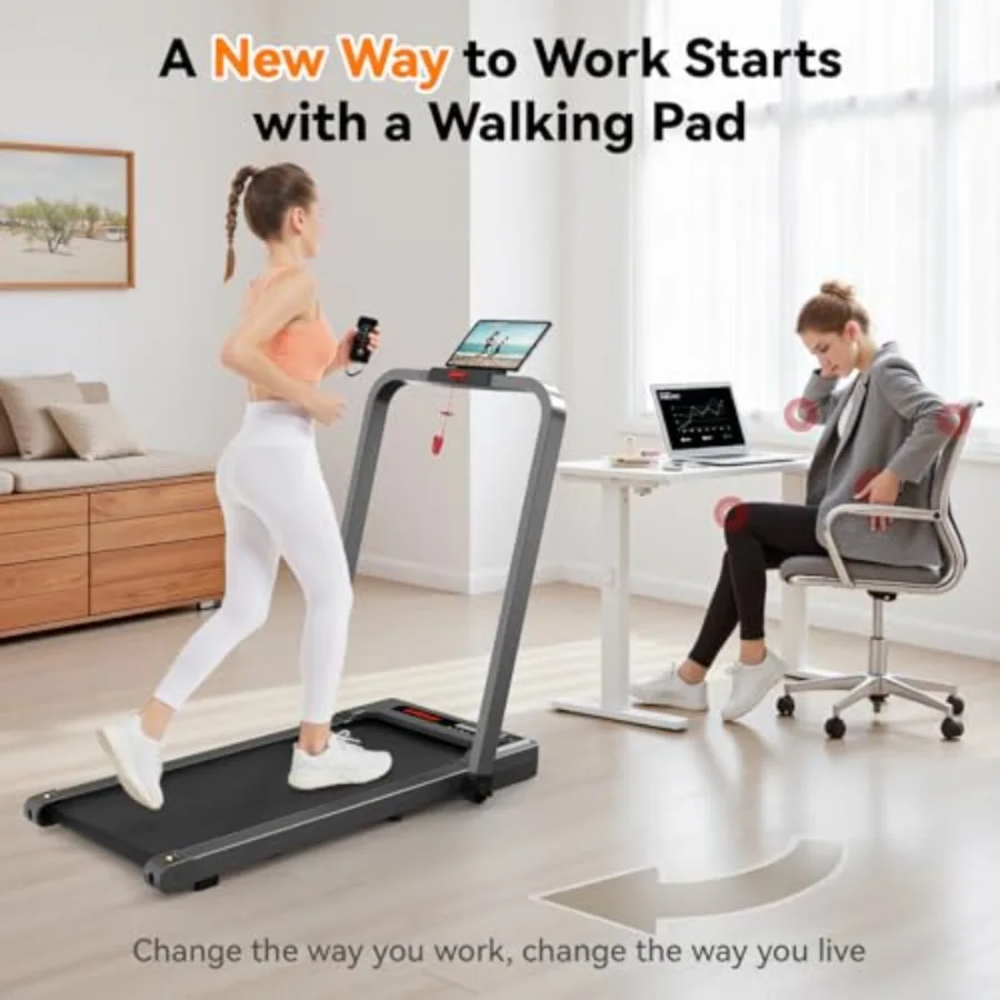 Portable Electric Treadmill for Home and Office Use Compact Folding Running Machine with 2.5HP Motor 300lbs Weight Capacity 15I