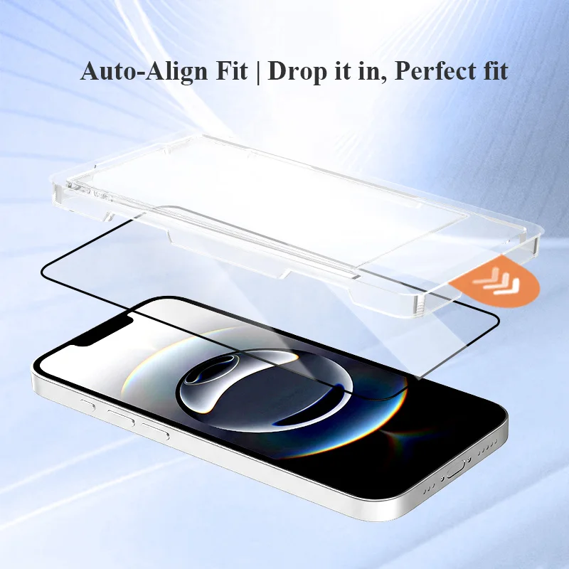 

Защитная пленка из закаленного стекла LeReach CF (2 шт.) с автоматическим выравниванием и герметичной защитой от пыли для iPhone 17e, 16e, 13 Pro, 14, 16e