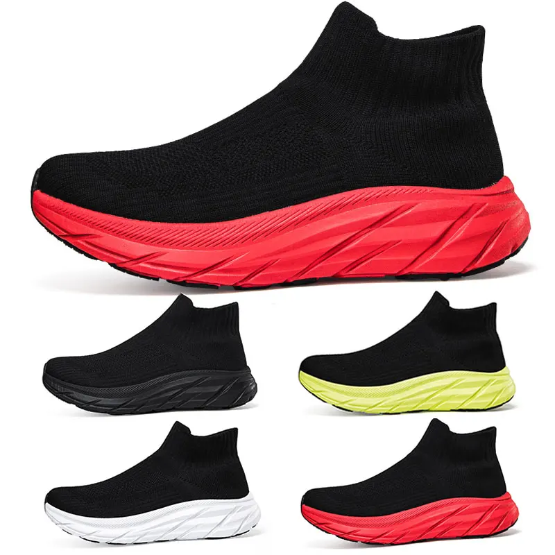 Breathable Sock Shoes Summer Women Men Sneaker Low Top Casual Shoes for Dancing Walking Lace Up Mesh Solid  Plus Size 36-45