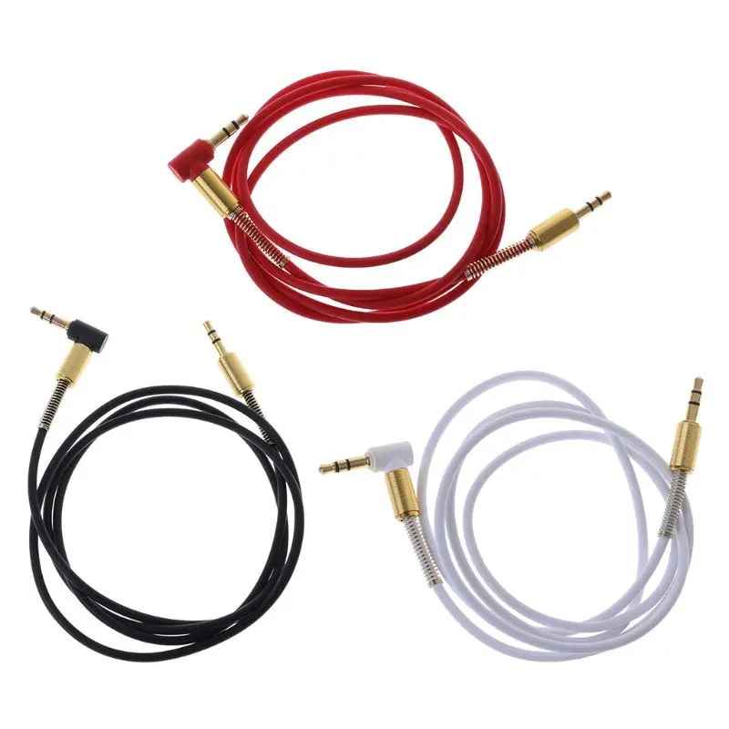 

Car Aux Cable 3.5mm Male to Male HIFI Universal Stereo Cable with 90 Degree Fits SUV MP3 Player F19A